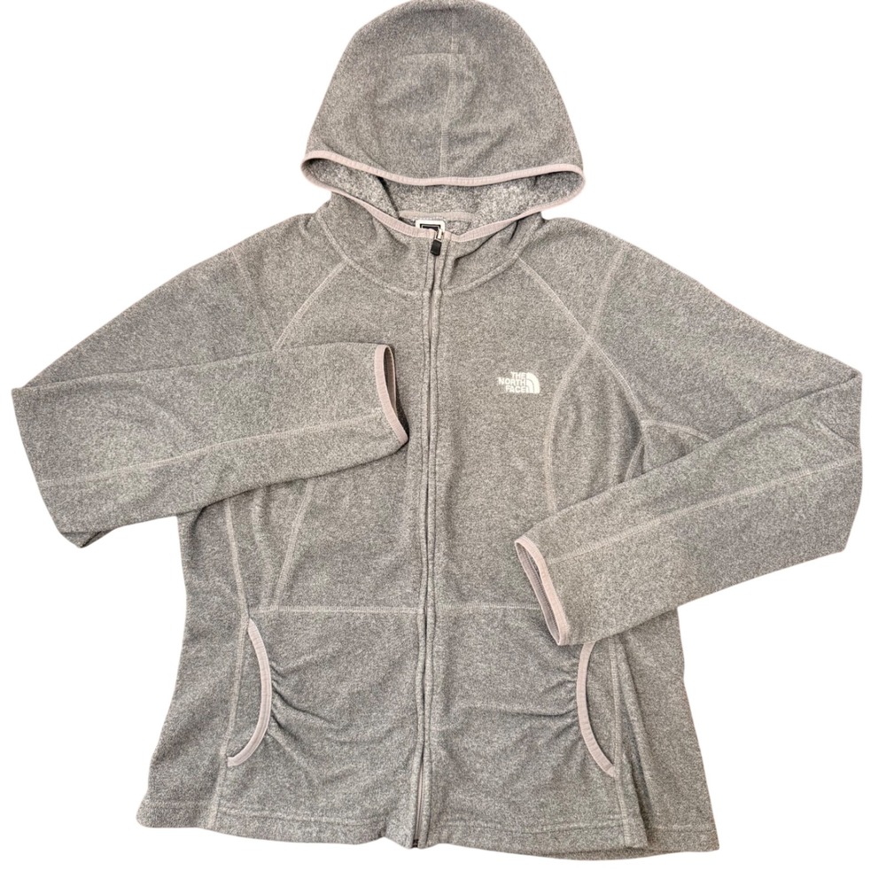 The North Face AJU2Y Fleece Full Zip Gray Lightweight Fleece Jacket 2009 XL‎ GUC